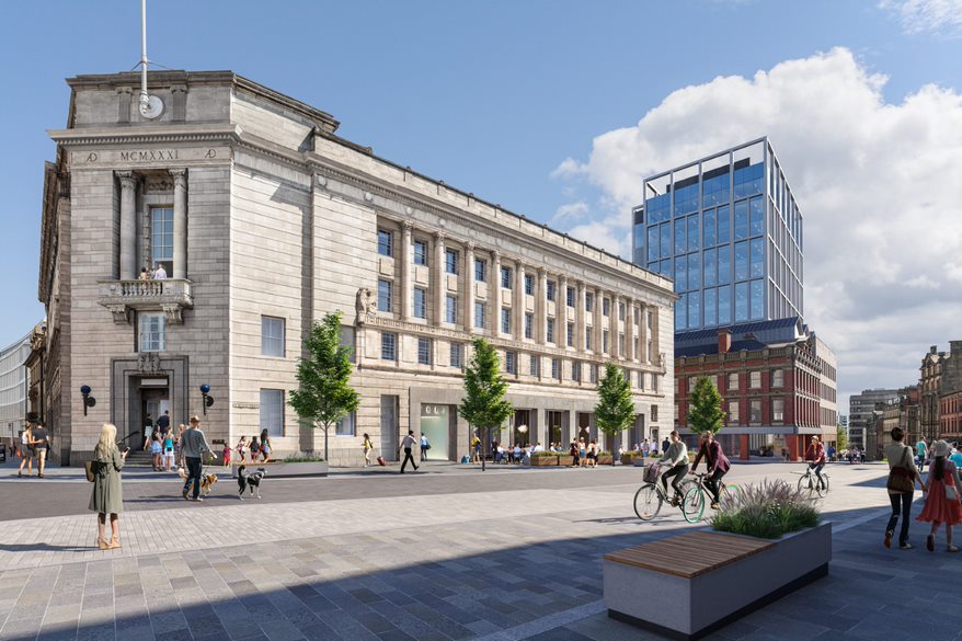 CGI of future five-star hotel in former fire station.