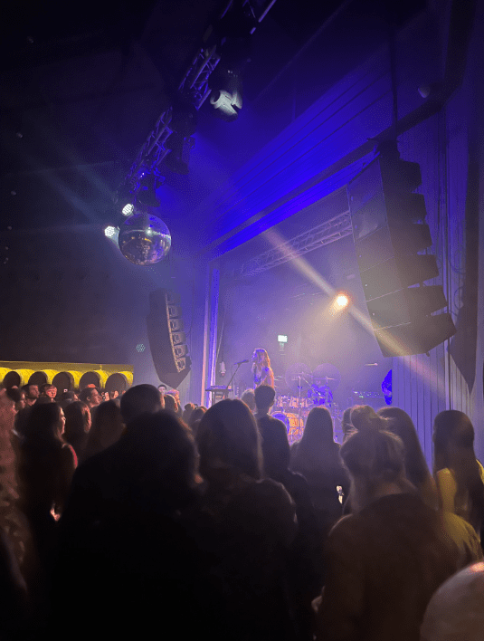 A live music event at Wylam Brewery taken from the crowd